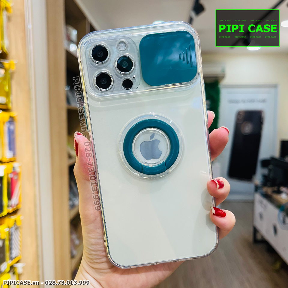 Ốp Lưng iPhone 12 Pro Max - Pink Bear - Xanh Rêu