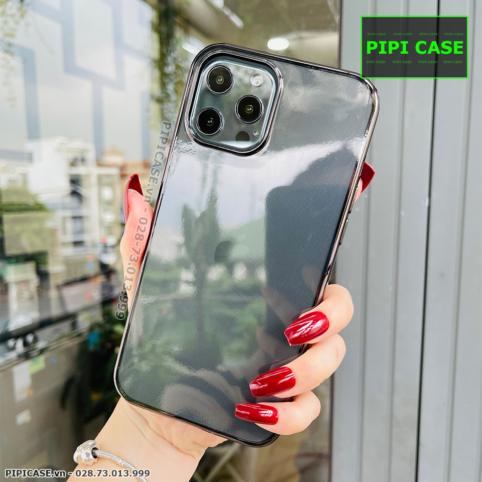 Ốp Lưng iPhone 12 Pro Max - New Crytal Color - Đen