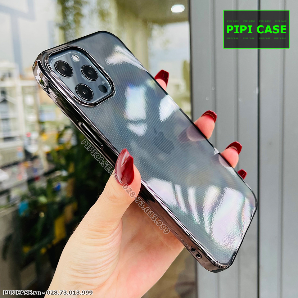 Ốp Lưng iPhone 12 Pro Max - New Crytal Color - Đen