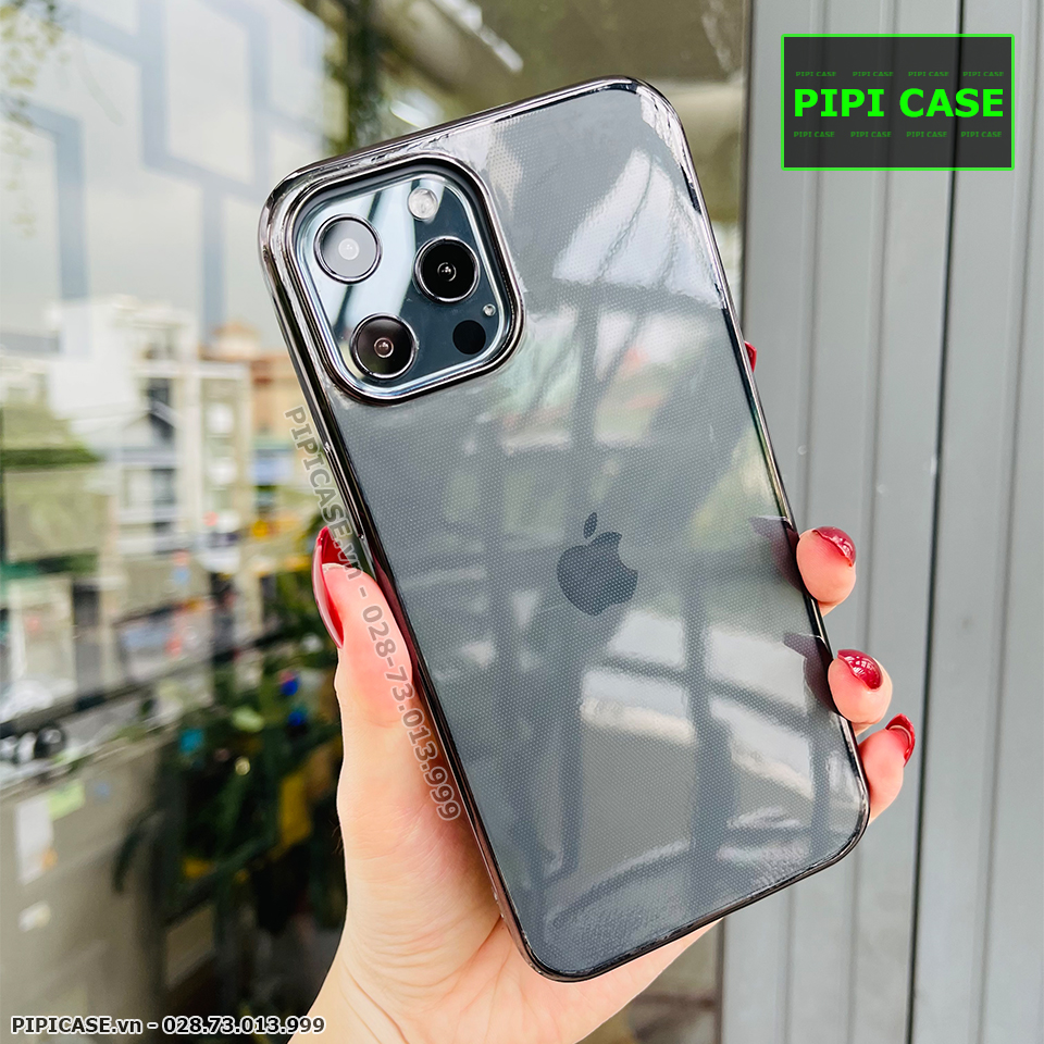 Ốp Lưng iPhone 12 Pro Max - New Crytal Color - Đen
