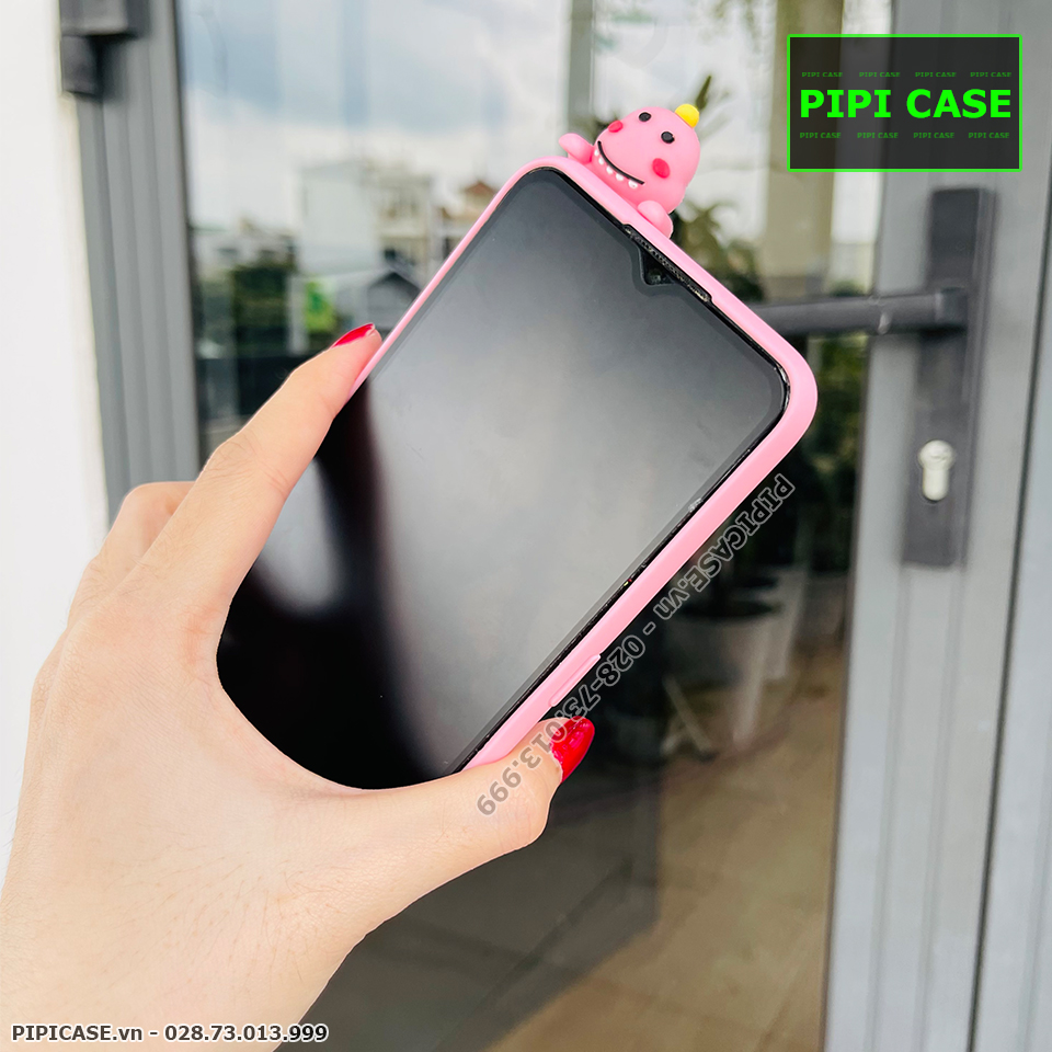 Ốp Lưng Oppo A5 2020 / A9 2020 - Khủng Long - Hồng
