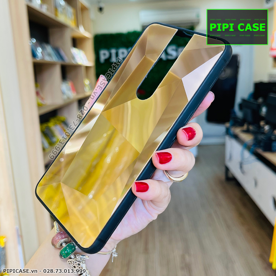 Ốp Lưng Oppo F11 Pro - Kim Cương 6D - Vàng