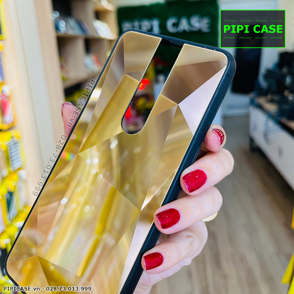 Ốp Lưng Oppo F11 Pro - Kim Cương 6D - Vàng