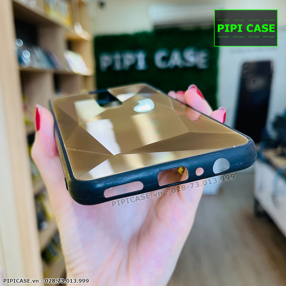 Ốp Lưng Oppo F11 Pro - Kim Cương 6D - Vàng