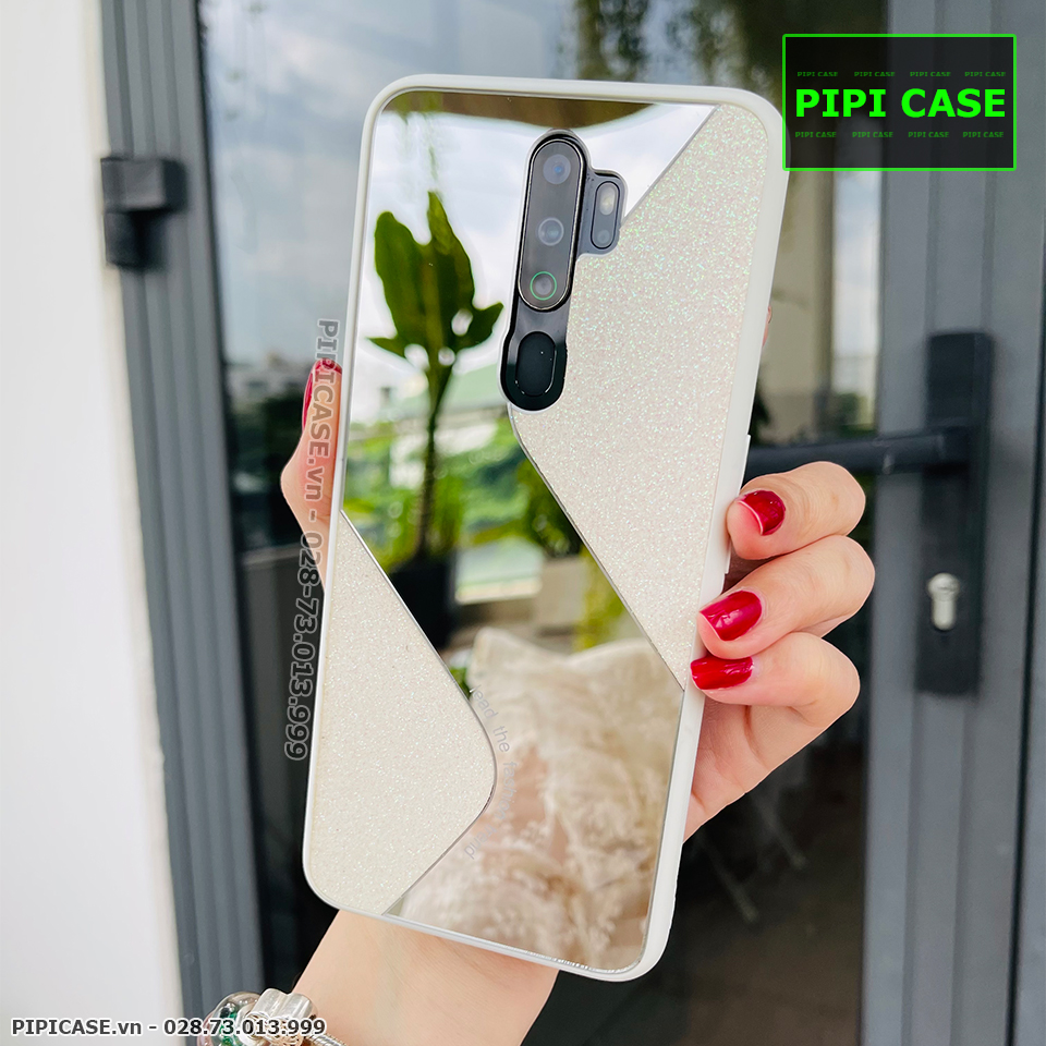 Ốp Lưng Oppo A5 2020 / A9 2020 - Glitter Mirror - Trắng