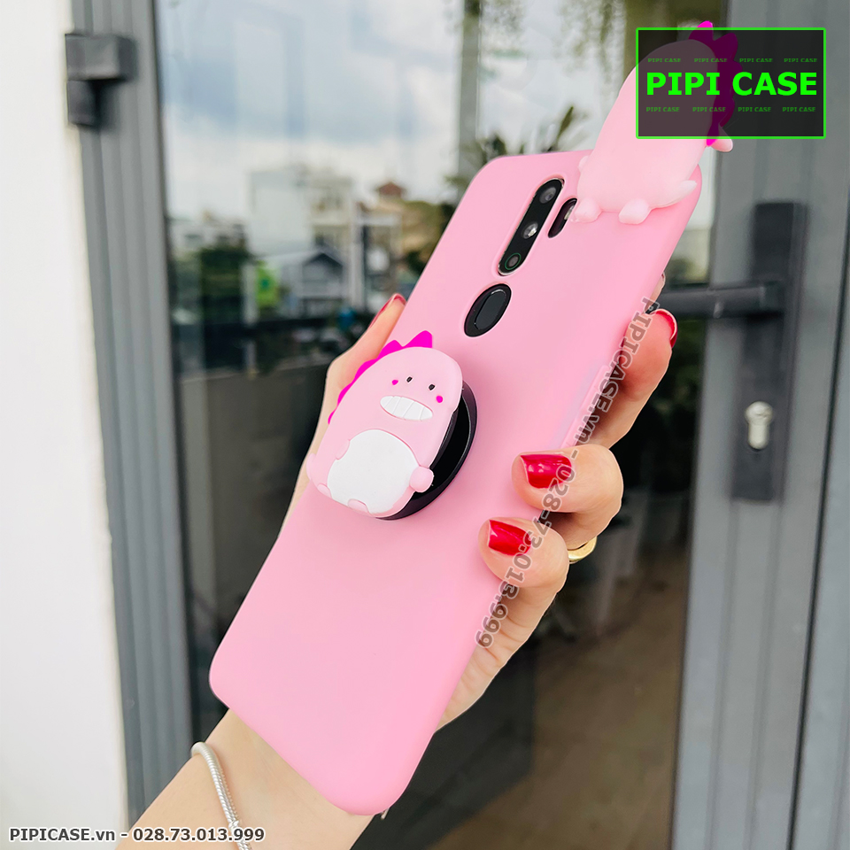 Ốp Lưng Oppo A5 2020 / A9 2020 - Pop Khủng Long - Hồng