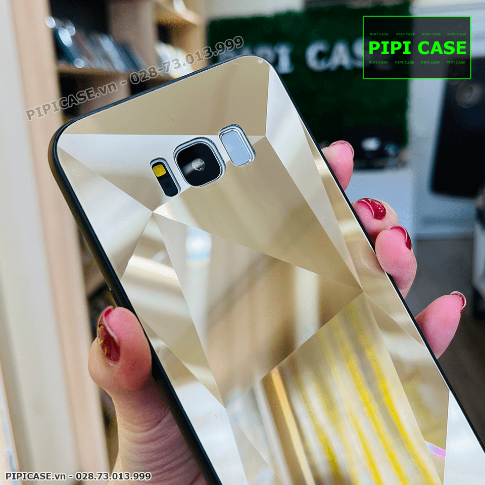 Ốp Lưng Samsung S8 Plus - Kim Cương 6D - Vàng