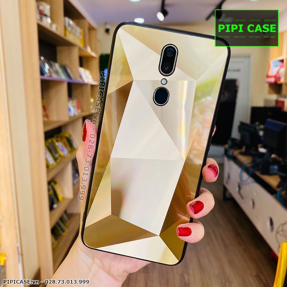Ốp Lưng Oppo F11 - Kim Cương 6D - Vàng