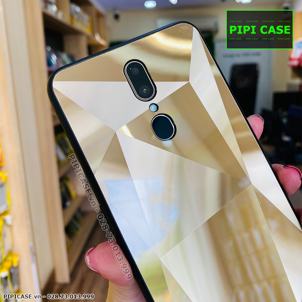 Ốp Lưng Oppo F11 - Kim Cương 6D - Vàng