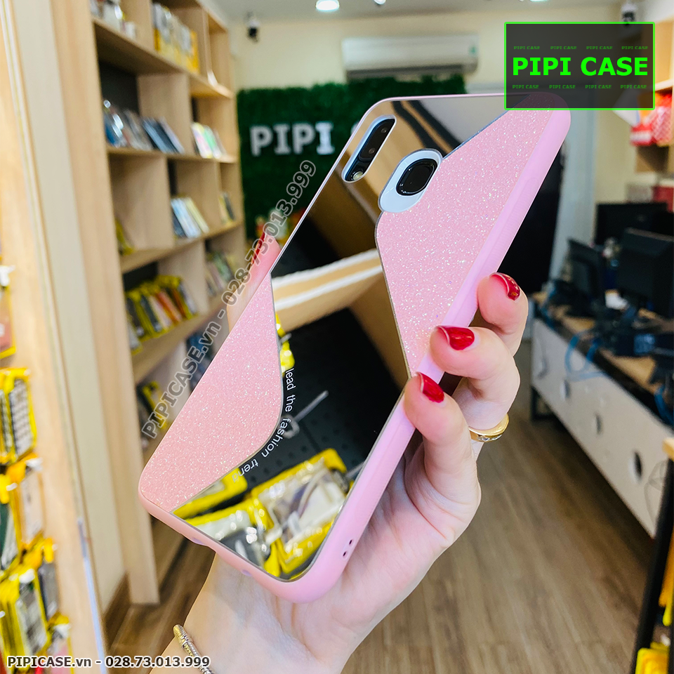 Ốp Lưng Samsung A20 / A30 - Glitter Mirror - Hồng