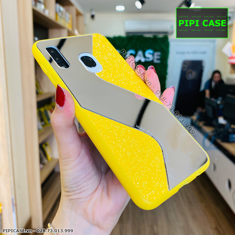 Ốp Lưng Samsung A20 / A30 - Glitter Mirror - Vàng
