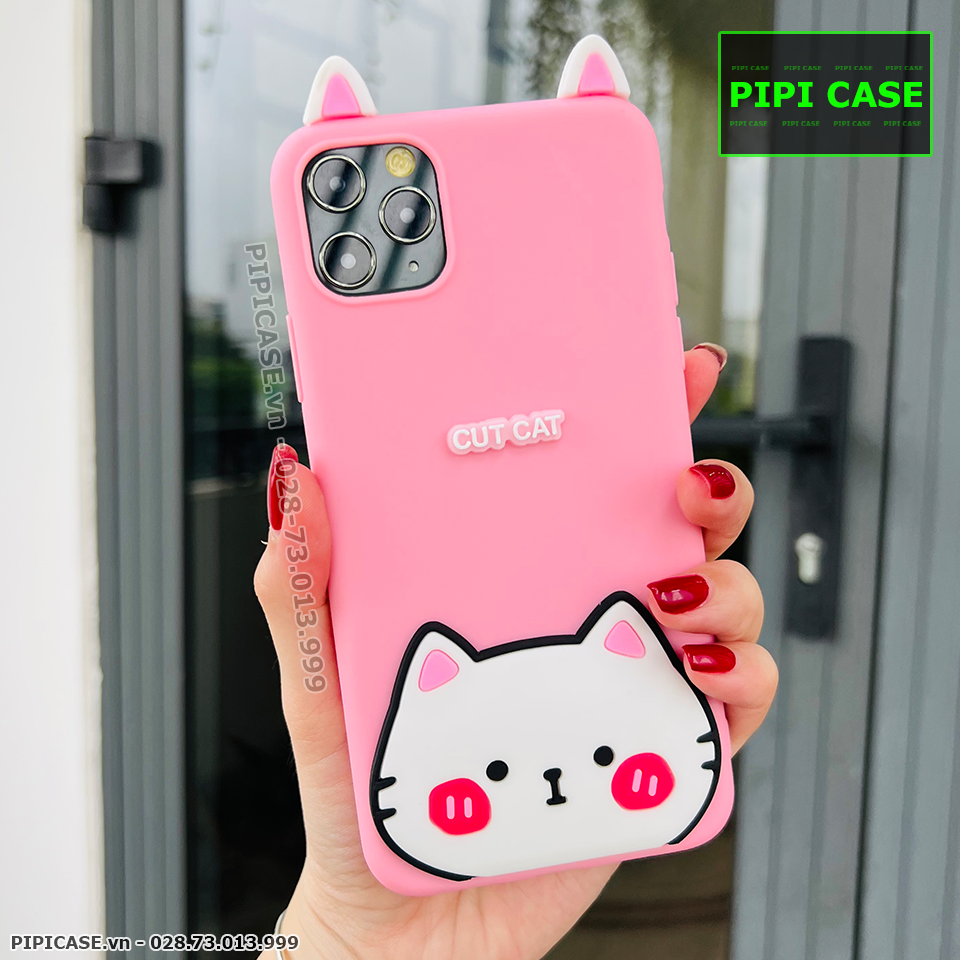 Ốp Lưng iPhone 11 Pro Max - HH Cat - Hồng