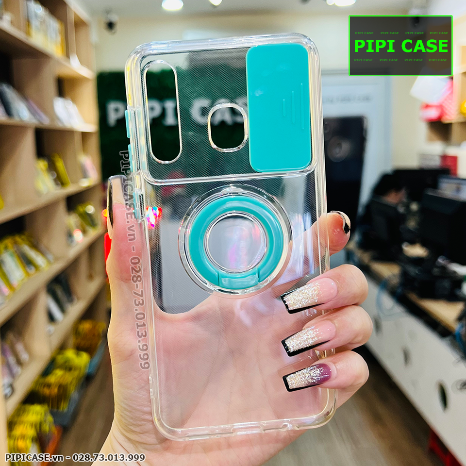 Ốp Lưng Samsung A20 / A30 - Pink Bear - Xanh Mint