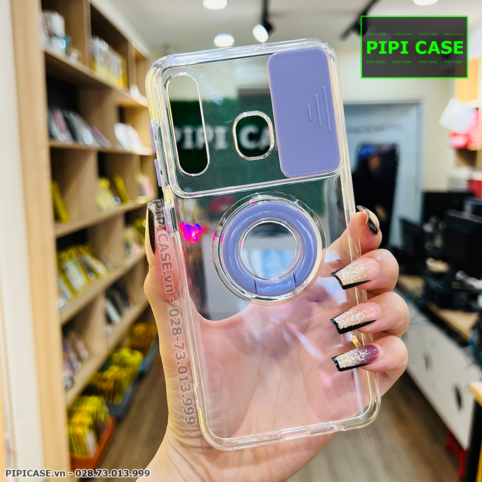 Ốp Lưng Samsung A20 / A30 - Pink Bear - Tím