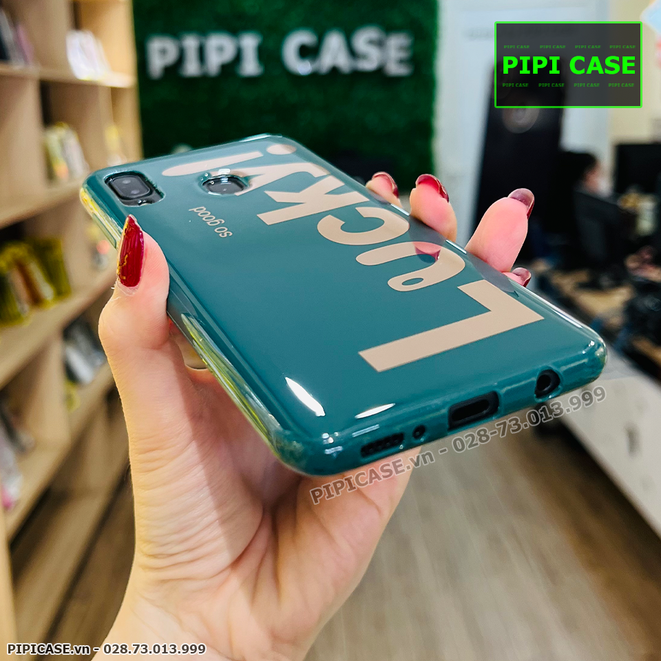 Ốp Lưng Samsung A20 / A30 - Lucky - Xanh Lá