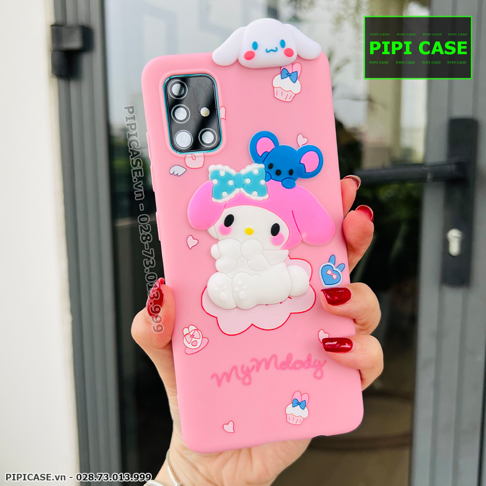Ốp Lưng Samsung A71 - HH Bunny - Hồng