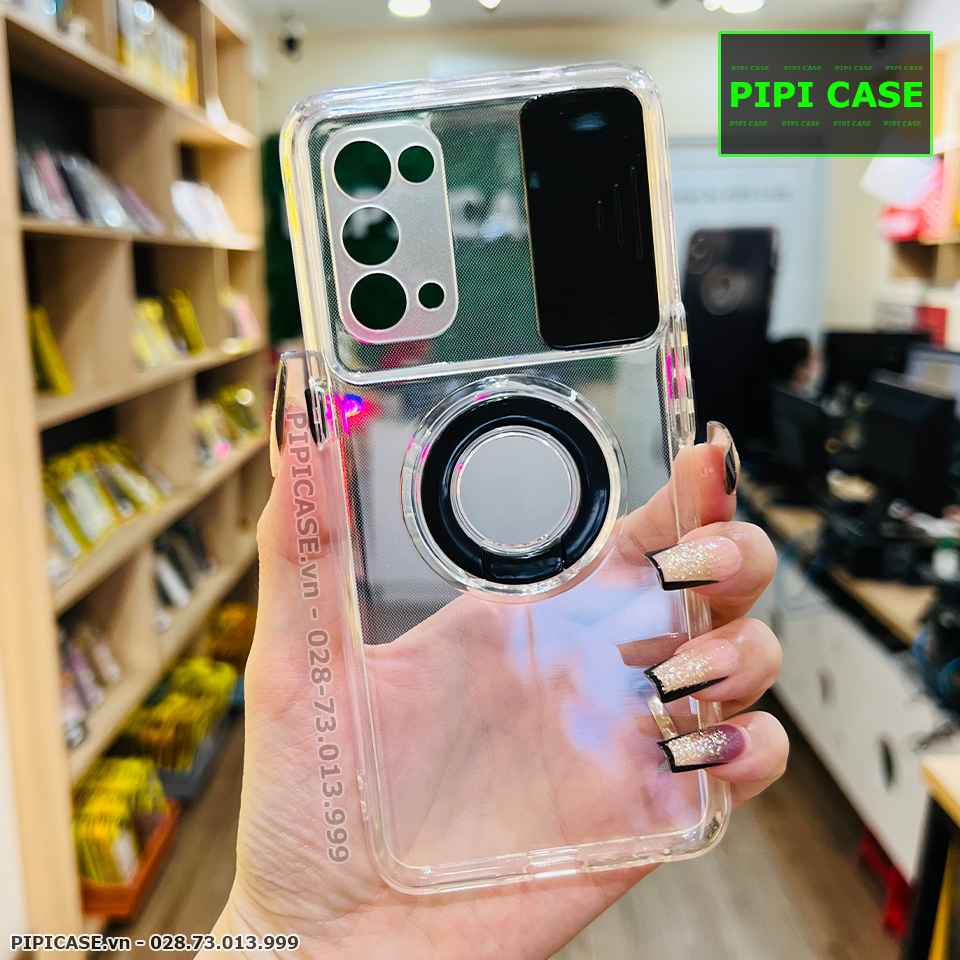 Ốp Lưng Oppo Reno 5 - Pink Bear - Đen