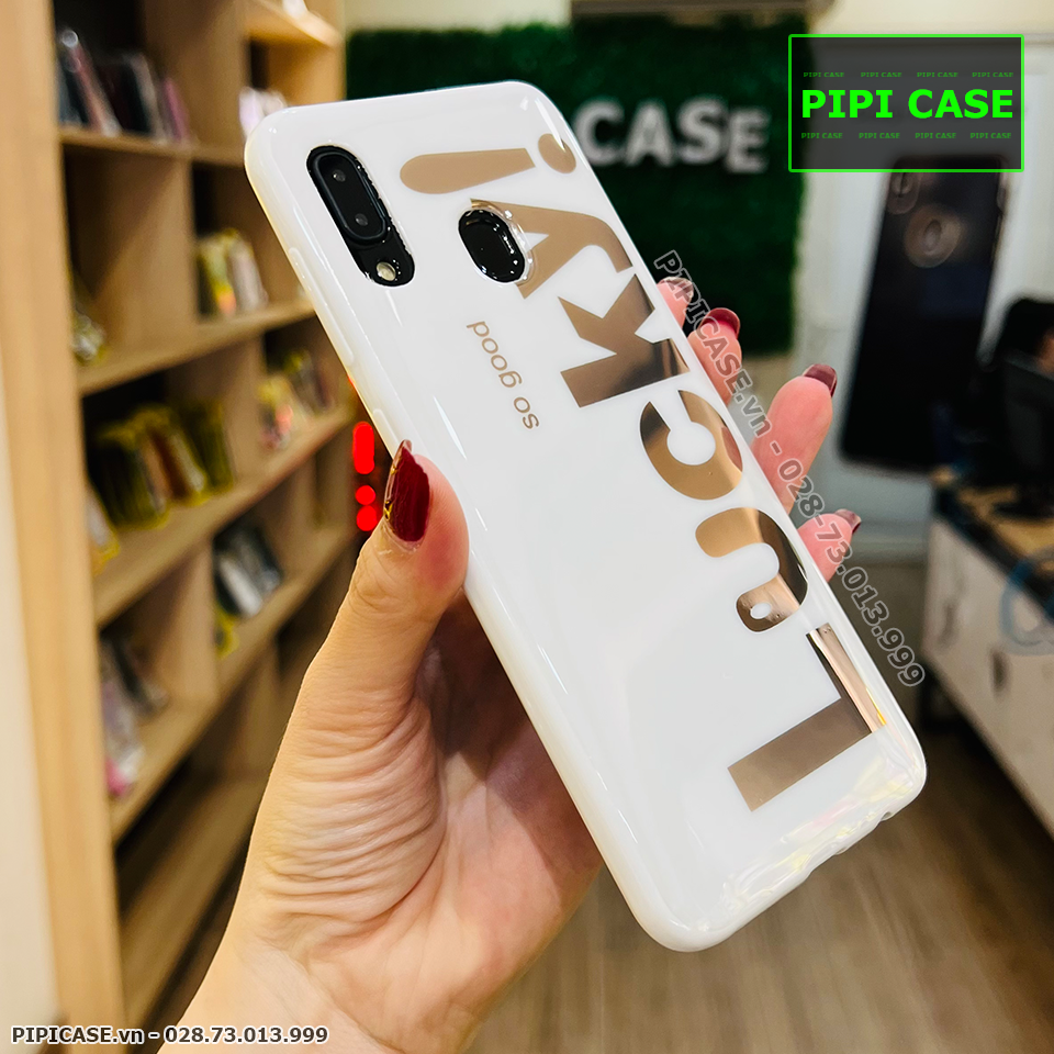 Ốp Lưng Samsung A20 / A30 - Lucky - Trắng