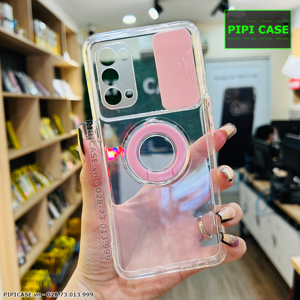 Ốp Lưng Oppo Reno 5 - Pink Bear - Hồng