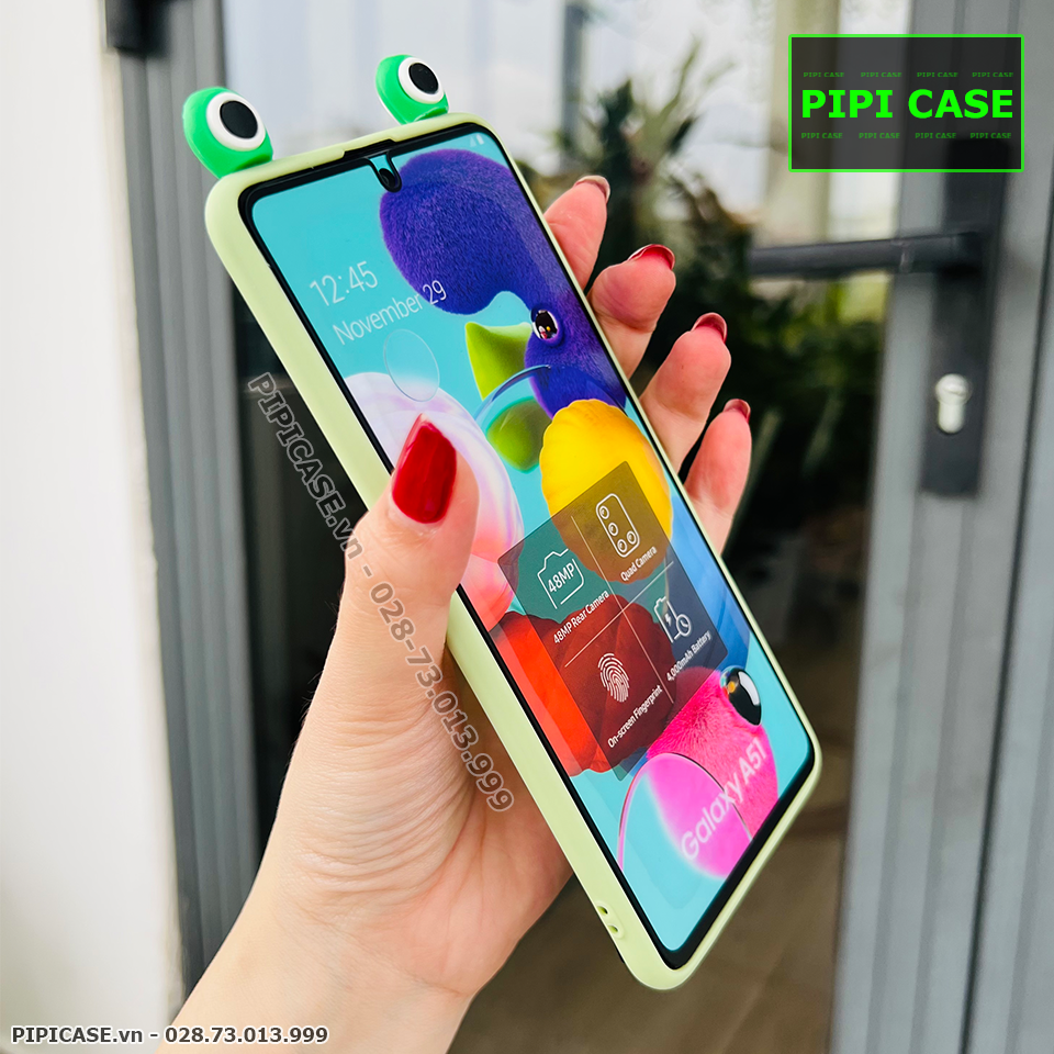 Ốp Lưng Samsung A72 - HH Frog - Xanh Lá