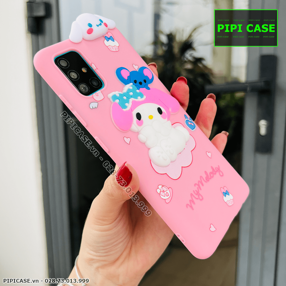 Ốp Lưng Samsung A71 - HH Bunny - Hồng