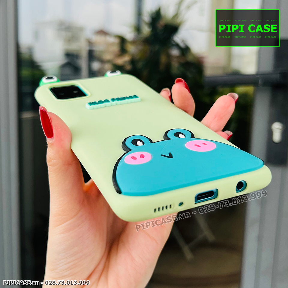 Ốp Lưng Samsung A71 - HH Frog - Xanh Lá