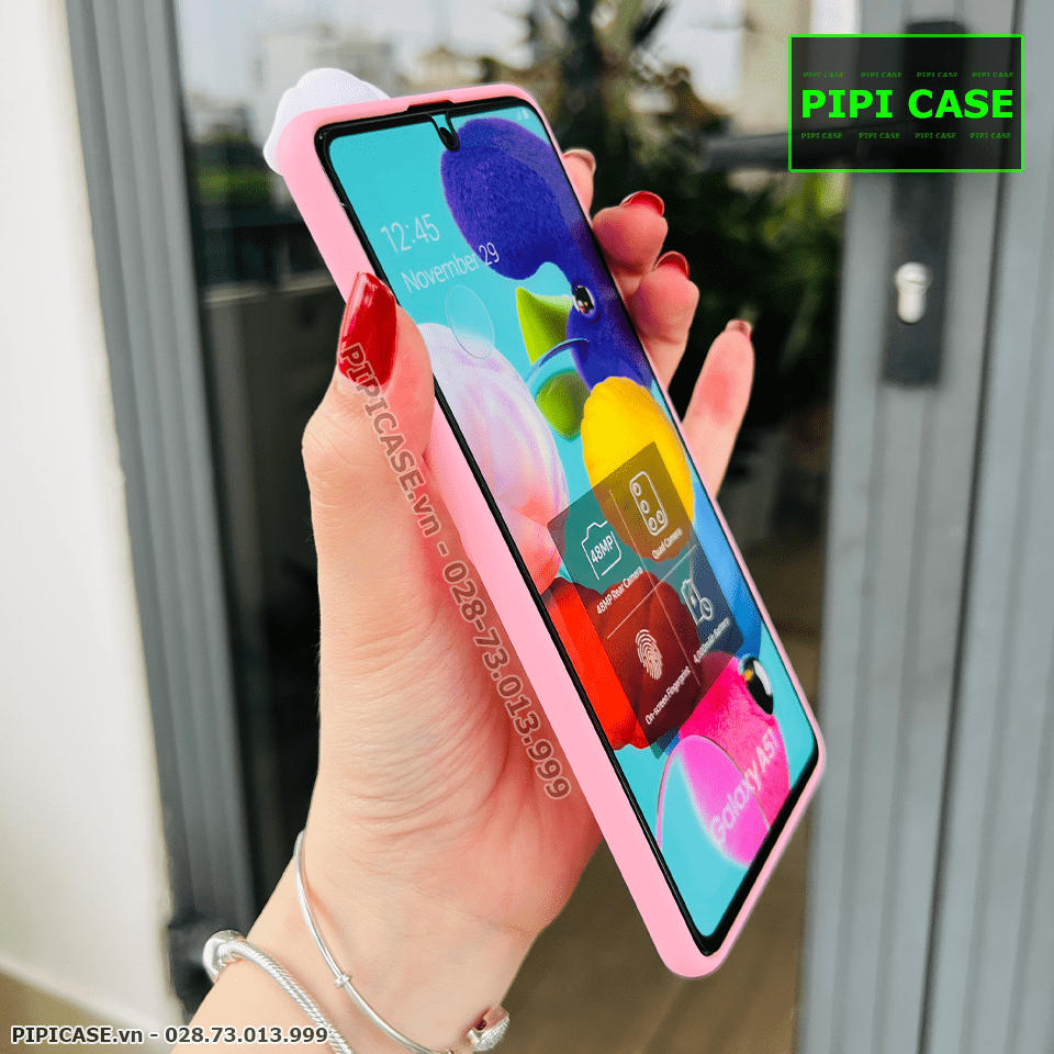Ốp Lưng Samsung A71 - HH Bunny - Hồng