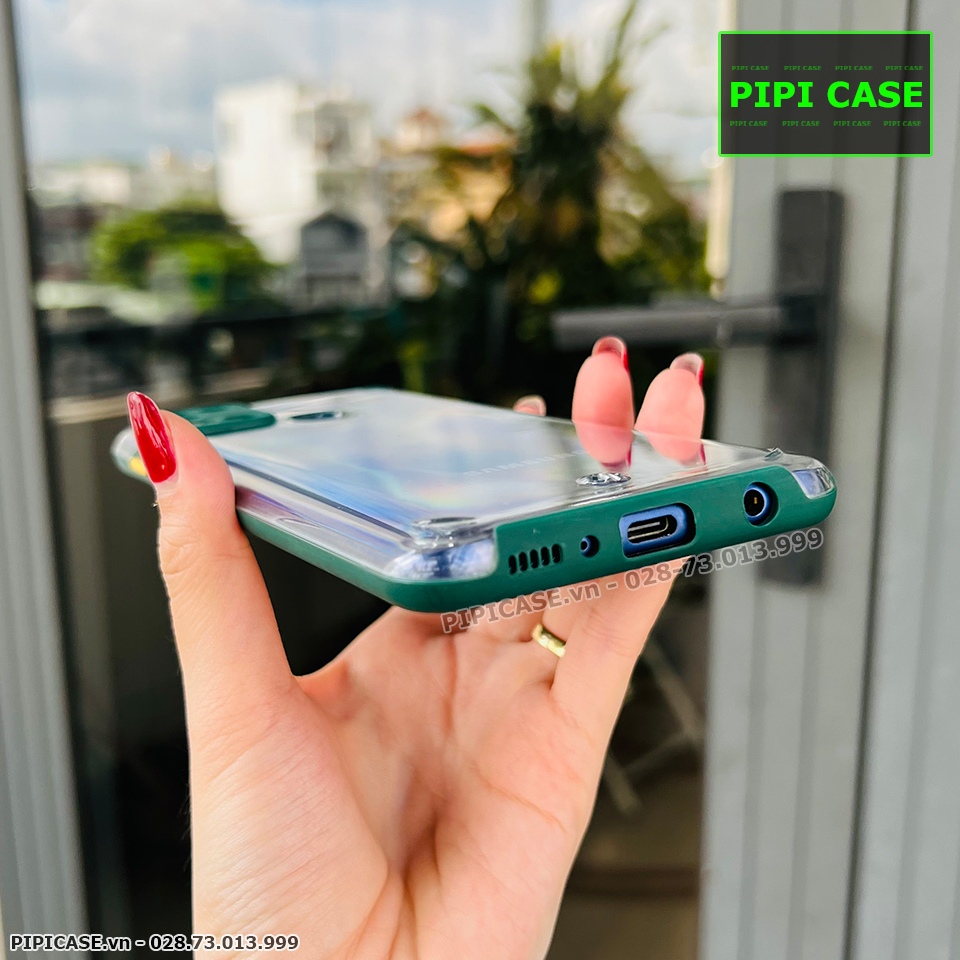 Ốp Lưng Samsung A21S - MiMin - Xanh Rêu