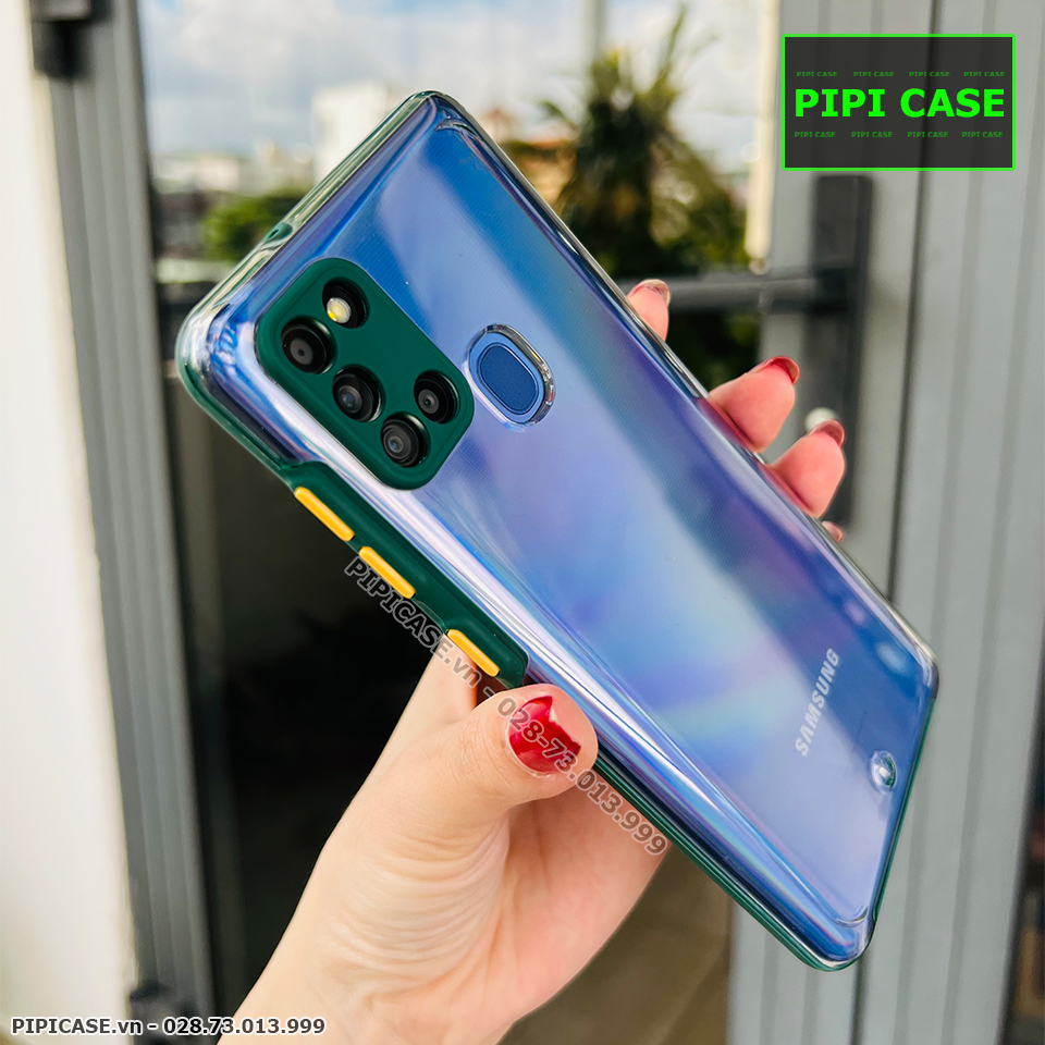 Ốp Lưng Samsung A21S - MiMin - Xanh Rêu