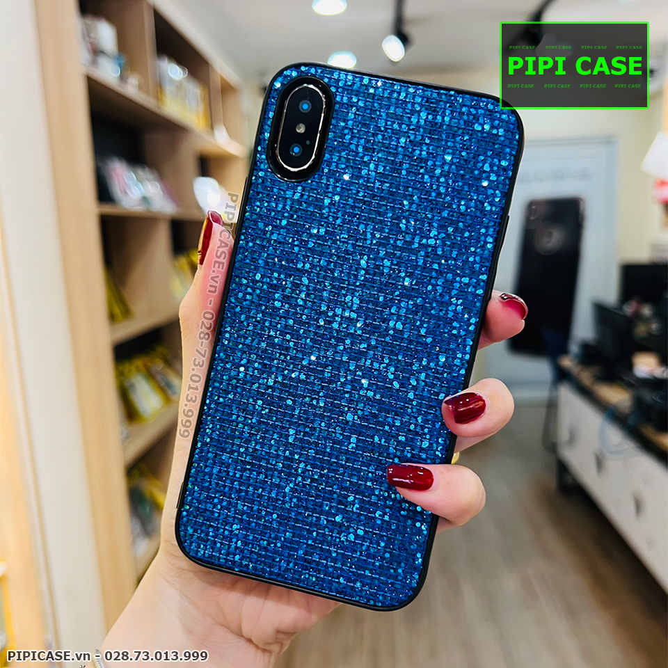 Ốp Lưng iPhone XS Max - Kim Tuyến - Xanh
