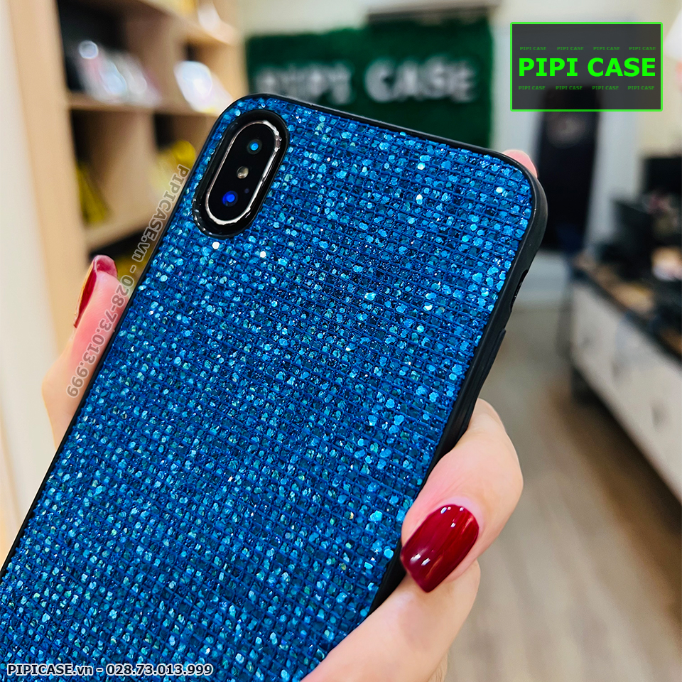 Ốp Lưng iPhone XS Max - Kim Tuyến - Xanh