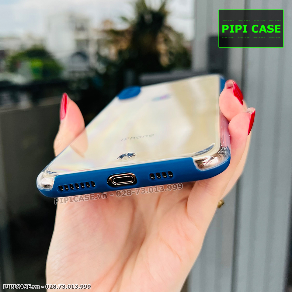 Ốp Lưng iPhone XS Max - MiMin - Xanh Dương