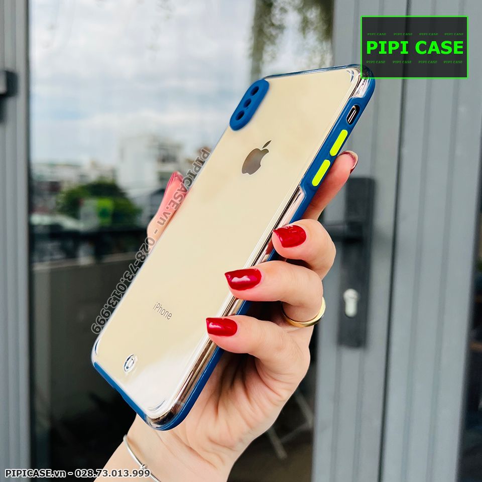 Ốp Lưng iPhone XS Max - MiMin - Xanh Dương