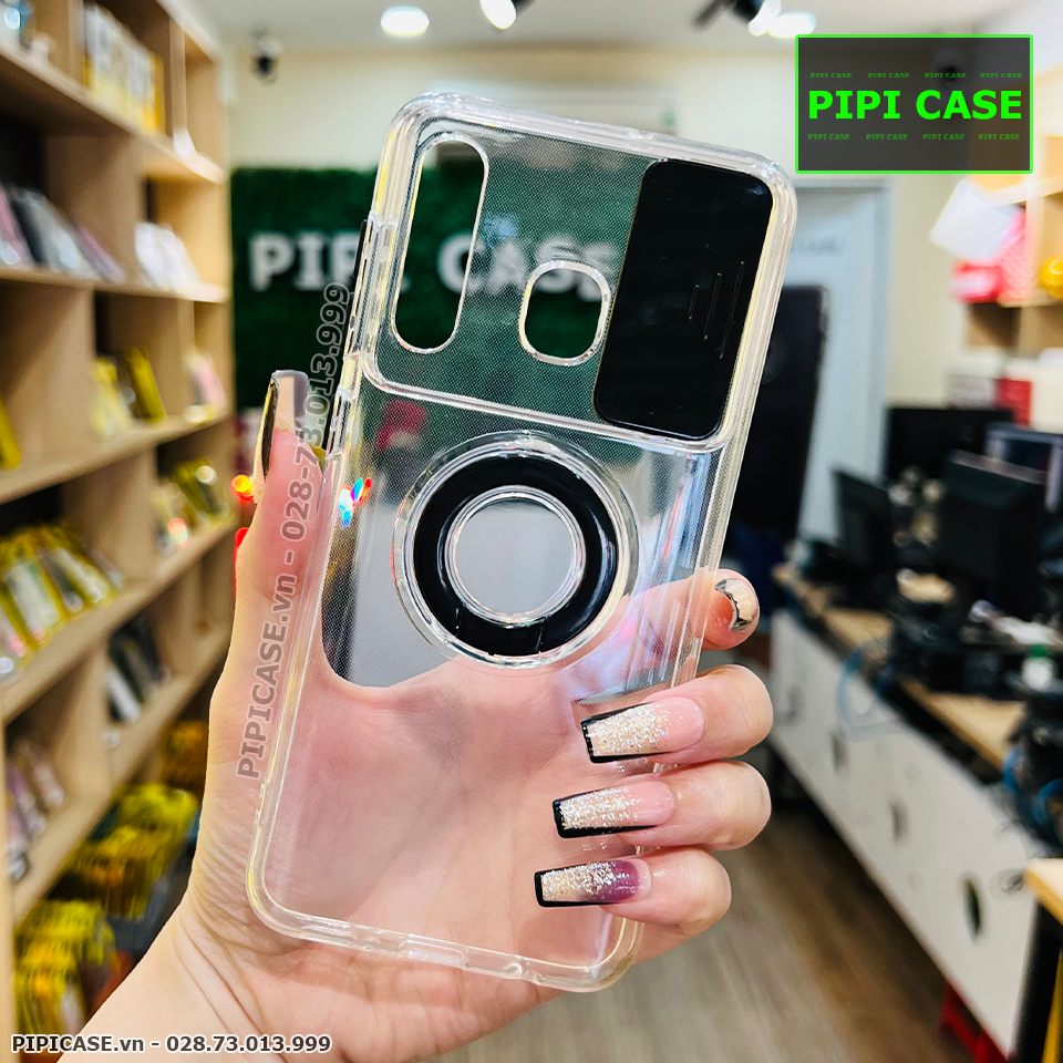 Ốp Lưng Samsung A20 / A30 - Pink Bear - Đen