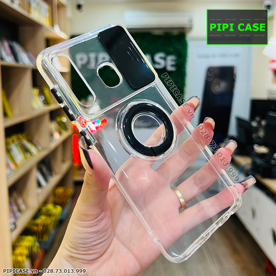Ốp Lưng Samsung A20 / A30 - Pink Bear - Đen