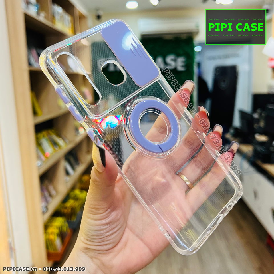 Ốp Lưng Samsung A20 / A30 - Pink Bear - Tím