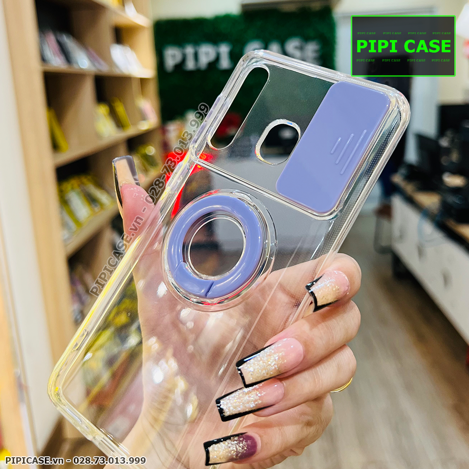 Ốp Lưng Samsung A20 / A30 - Pink Bear - Tím