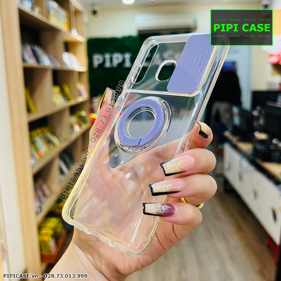 Ốp Lưng Samsung A20 / A30 - Pink Bear - Tím