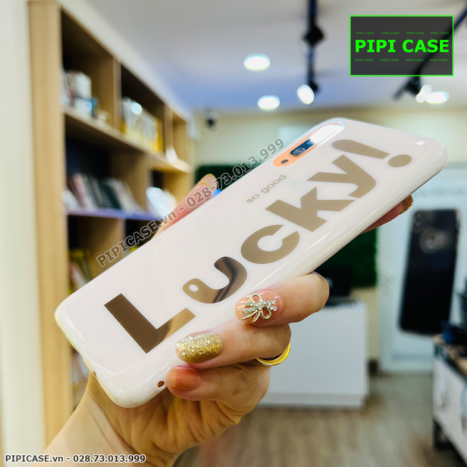 Ốp Lưng Samsung A70 - Lucky - Trắng