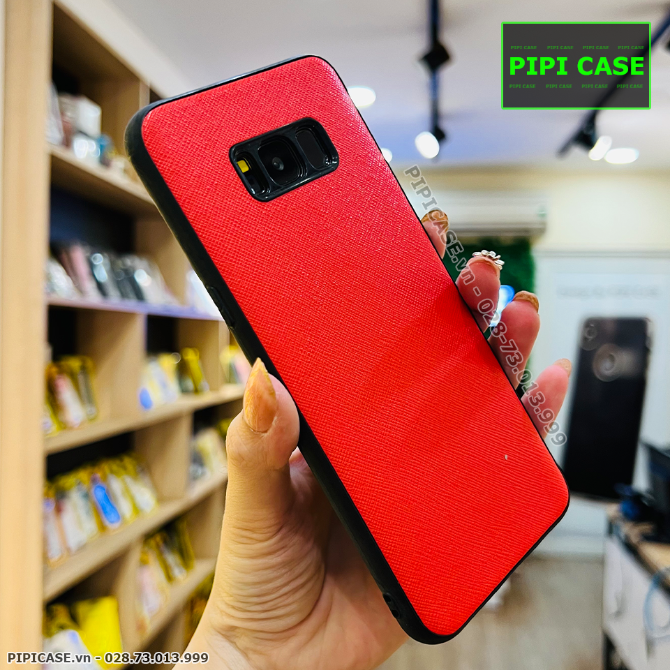 Ốp Lưng Samsung S8 Plus - Simple Da - Đỏ