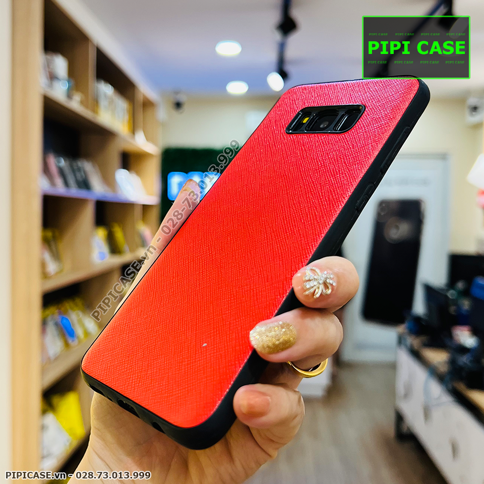 Ốp Lưng Samsung S8 Plus - Simple Da - Đỏ