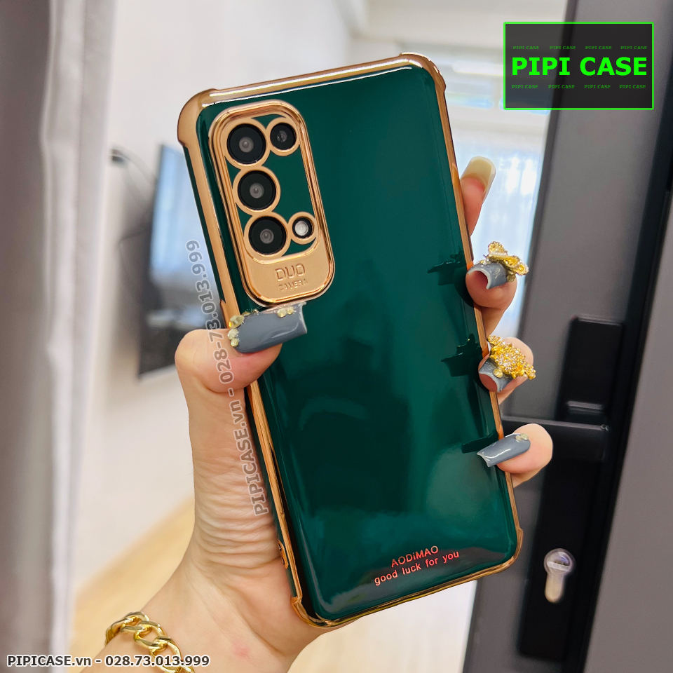 Ốp Lưng Oppo Reno 5 - Luxury - Xanh Lá