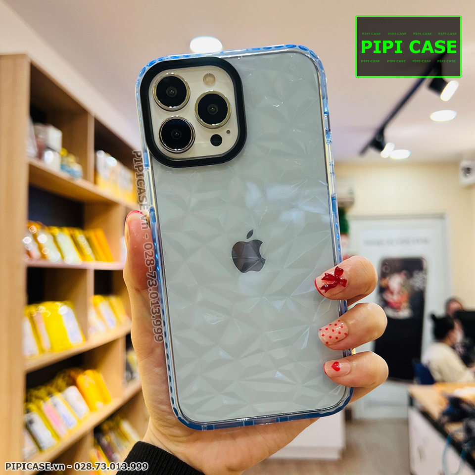 Ốp Lưng iPhone 13 Pro Max - Diamond - Xanh Dương