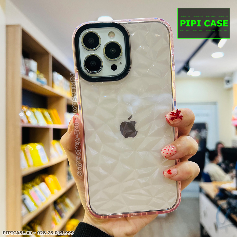 Ốp Lưng iPhone 13 Pro Max - Diamond - Hồng