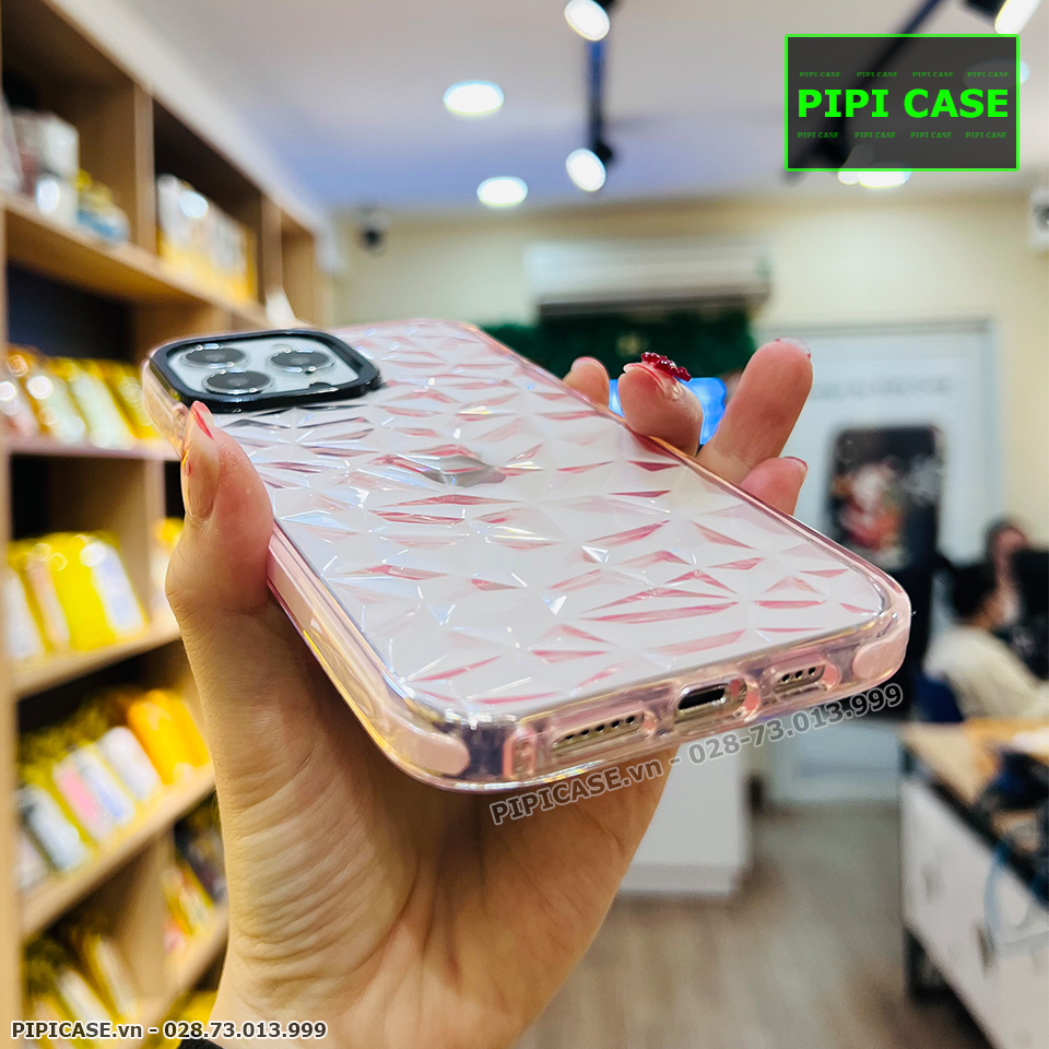 Ốp Lưng iPhone 13 Pro Max - Diamond - Hồng