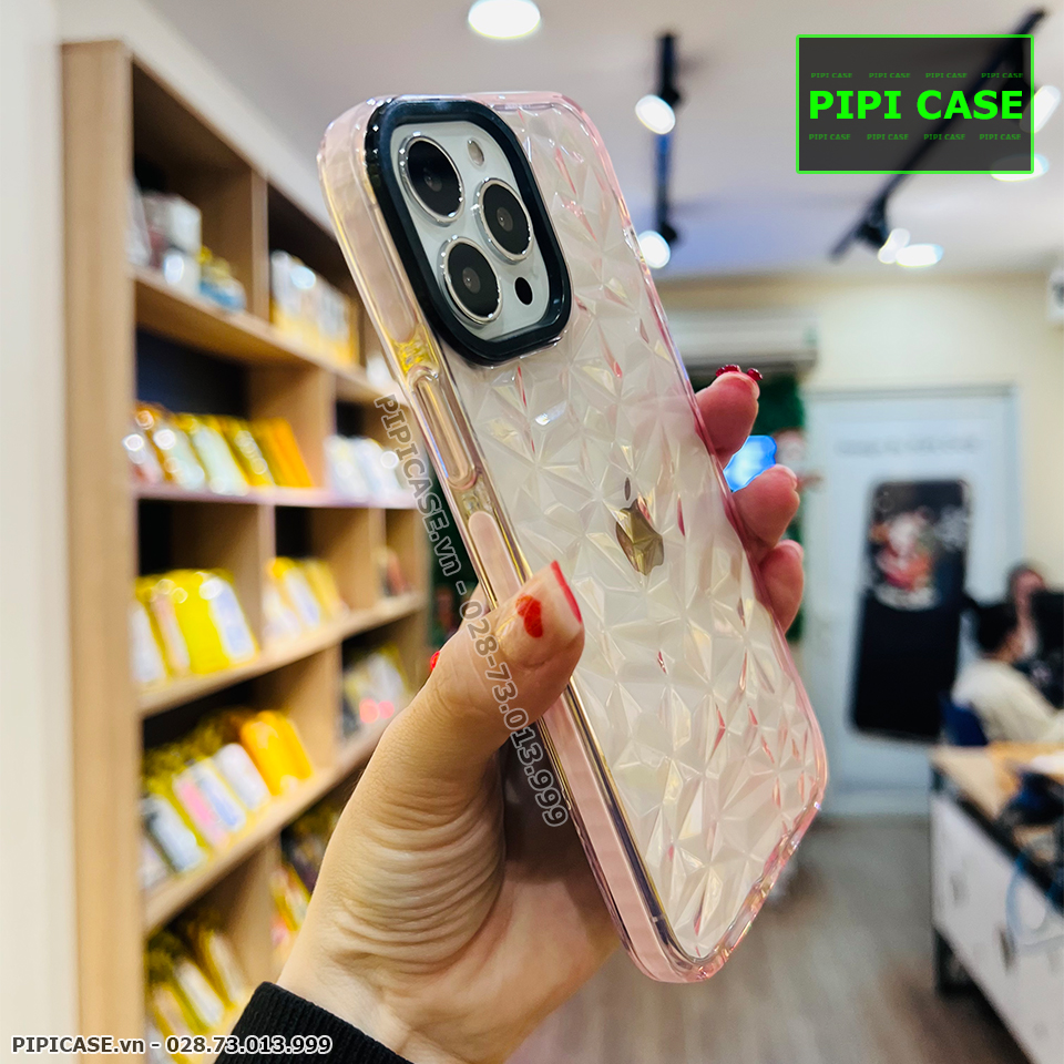 Ốp Lưng iPhone 13 Pro Max - Diamond - Hồng