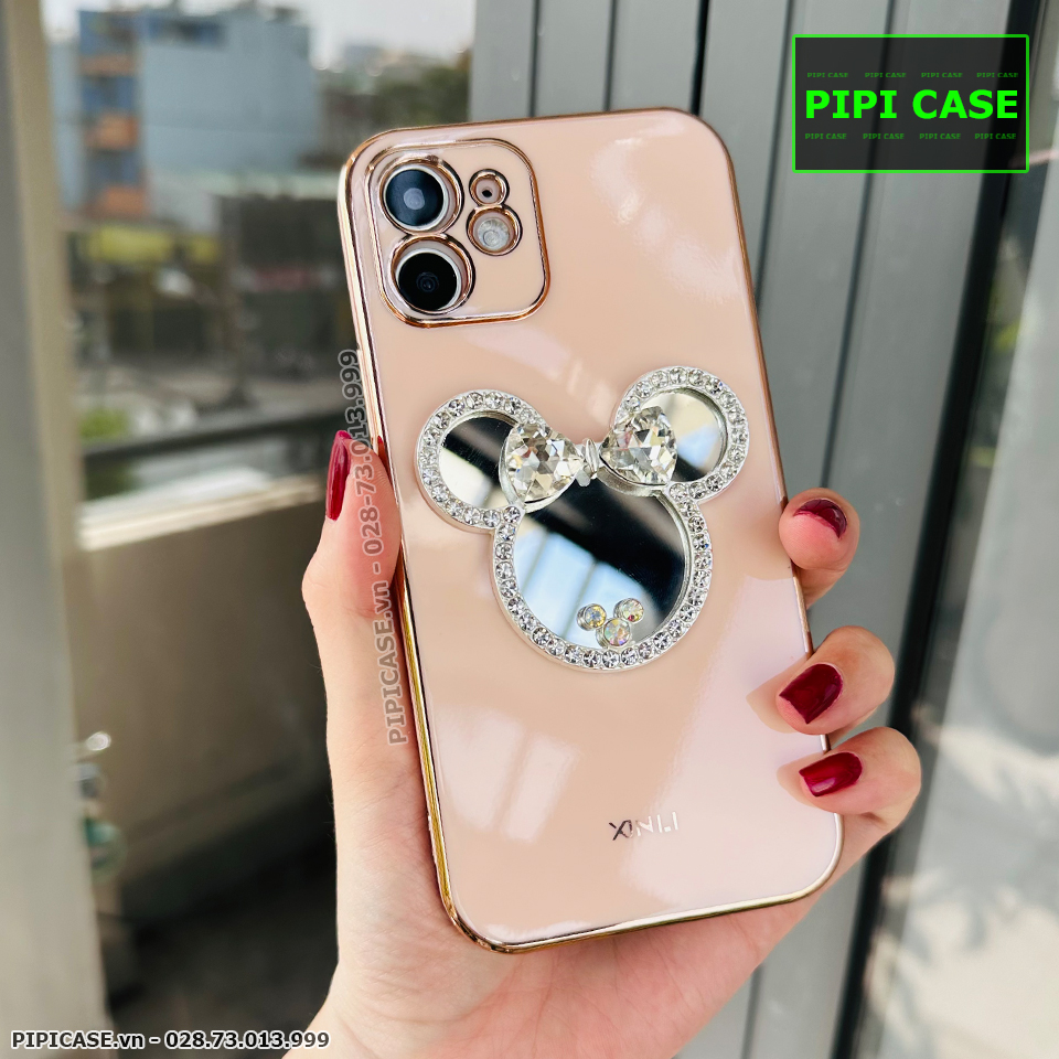 Ốp Lưng iPhone 12 - Mic Gương - Vàng