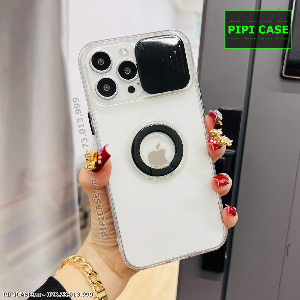 Ốp Lưng iPhone 13 Pro Max - Pink Bear - Đen