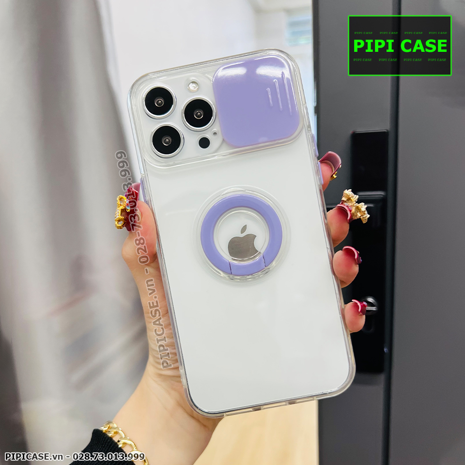 Ốp Lưng iPhone 13 Pro Max - Pink Bear - Tím