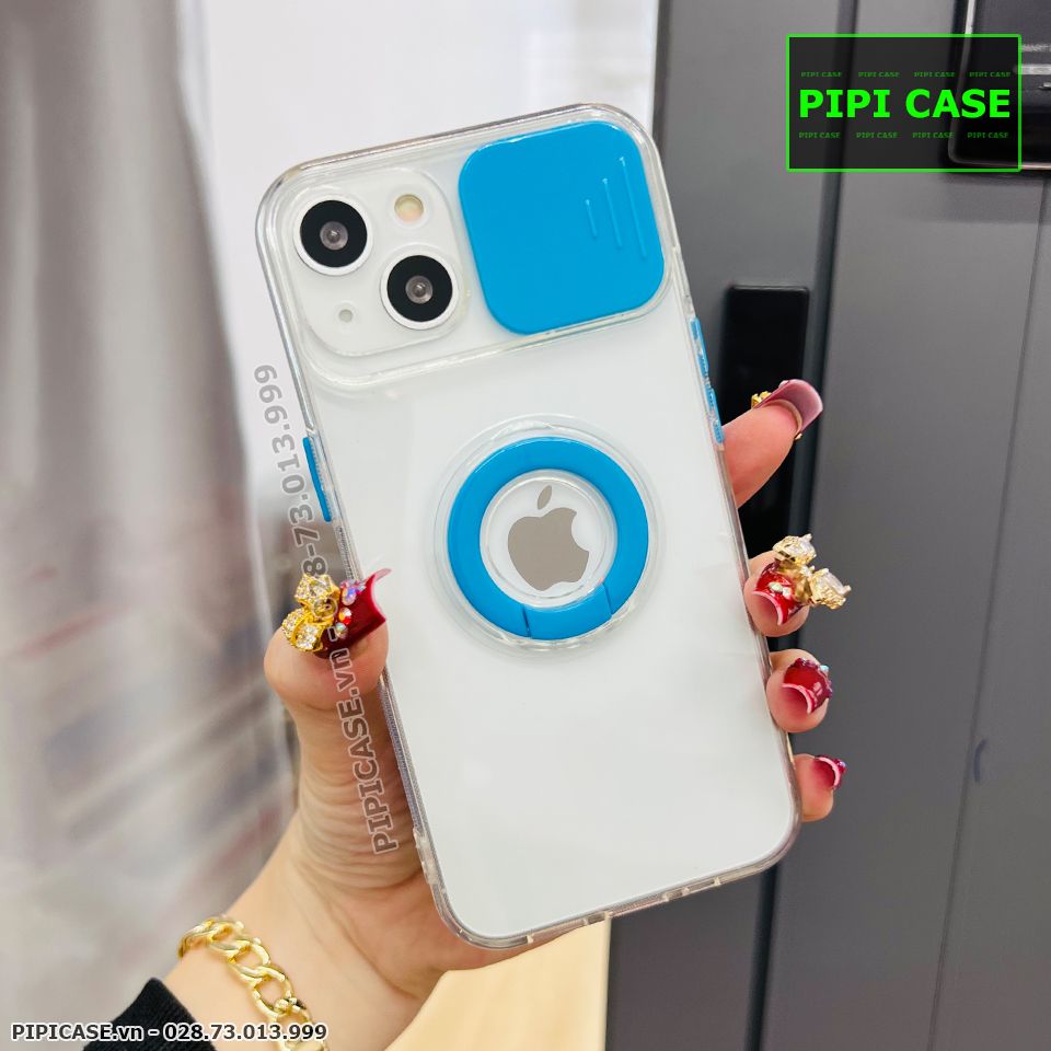 Ốp Lưng iPhone 13 - Pink Bear - Xanh Dương